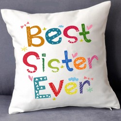 GRABADEAL Stylish Best Sister Ever Cushions Gift for Raksha bandhan